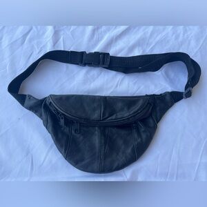 Boss | Black Genuine Leather Waist Bag Fanny Pack